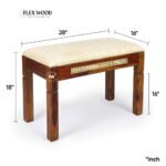 Flexwood Solid woodSheesham 4 Seater Dining Table(honey finish - Image 9