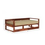 Flexwood Solid Sheesham Wood Sofa Cum Bed(honey finish) - Image 7