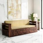 Morse Sheesham Wood Sofa Cum Bed(walnut finish) - Image 2
