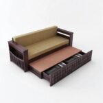 Morse Sheesham Wood Sofa Cum Bed(walnut finish) - Image 5