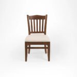 Flexwood modern round Dining Table with Chair(teak finish) - Image 7