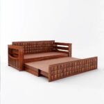 Morse Sheesham Wood Sofa Cum Bed(honey finish) - Image 6