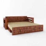 Morse Sheesham Wood Sofa Cum Bed(honey finish) - Image 4