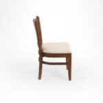Flexwood modern round Dining Table with Chair(teak finish) - Image 10