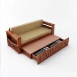 Morse Sheesham Wood Sofa Cum Bed(honey finish) - Image 7