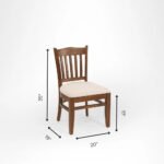 Flexwood modern round Dining Table with Chair(teak finish) - Image 11