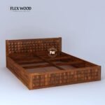 Solid Sheesham Wood Full Box Storage Bed - Image 5