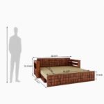 Morse Sheesham Wood Sofa Cum Bed(honey finish) - Image 9