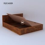 Solid Sheesham Wood Full Box Storage Bed - Image 6