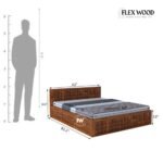 Solid Sheesham Wood Full Box Storage Bed - Image 7