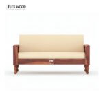 Flexwood  Ceramic tiles Solid Sheesham Wood Sofa Set (Honey Finish) - Image 3