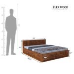 Solid Sheesham Wood Full Box Storage Bed - Image 8