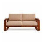 Rattan cane  Solid Sheesham Wood Sofa set (honey finish) - Image 3