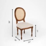 Modern Wooden 4 Seater Dining Table(teak finish) - Image 9