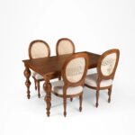 Modern Wooden 4 Seater Dining Table(teak finish)
