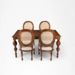 Modern Wooden 4 Seater Dining Table(teak finish) - Image 2