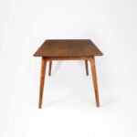 Modern  Solid 6 Seater Wooden Dining Table with Chair(teak finish) - Image 6