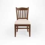 Modern  Solid 6 Seater Wooden Dining Table with Chair(teak finish) - Image 7