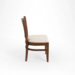 Modern  Solid 6 Seater Wooden Dining Table with Chair(teak finish) - Image 9