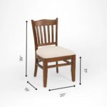 Modern  Solid 6 Seater Wooden Dining Table with Chair(teak finish) - Image 11
