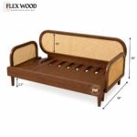 Flexwood Handcrafted Sofa Cum Bed - Traditional (walnut finish) - Image 9