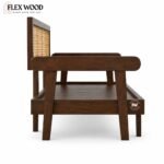 Flexwood  solid sheesham wood Extendable sofa cum bed(walnut finish) - Image 6