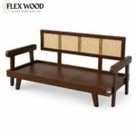 Flexwood  solid sheesham wood Extendable sofa cum bed(walnut finish) - Image 7