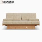 Flexwood mango wood sofa cum bed - Image 3