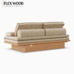Flexwood mango wood sofa cum bed - Image 5