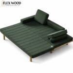 Flexwood solid wood sofa cum bed with mattress - Image 7