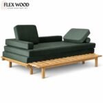 Flexwood solid wood sofa cum bed with mattress - Image 5