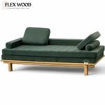 Flexwood solid wood sofa cum bed with mattress - Image 3