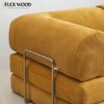 Flexwood Multi-Functional Folding Floor Sofa Bed with Removable Back and Armrest - Image 4