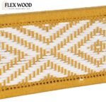 Flexwood Wooden Handmade Backrest Bench (Yellow and White) - Image 4