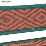 Flexwood Wooden Handmade Backrest Bench (Green and Orange) - Image 4