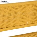 Flexwood Wooden Handamde Backrest Bench (Yellow) - Image 4