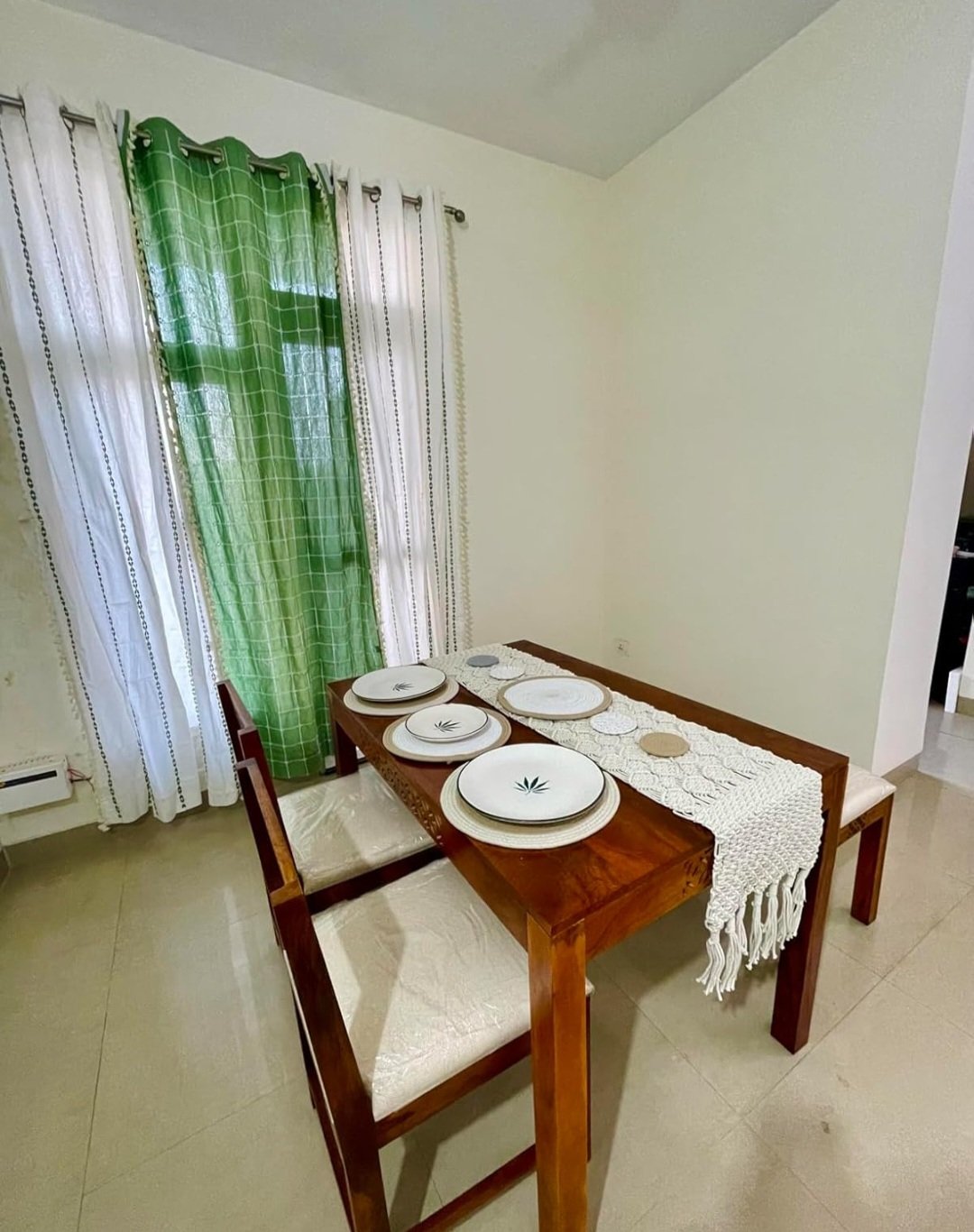 Cambery solid wood Dining Table with chair for dining room(honey finish) photo review
