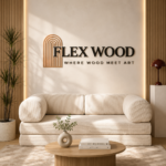 Flexwood Multi-Functional Folding Floor Sofa Bed with Removable Back and Armrest