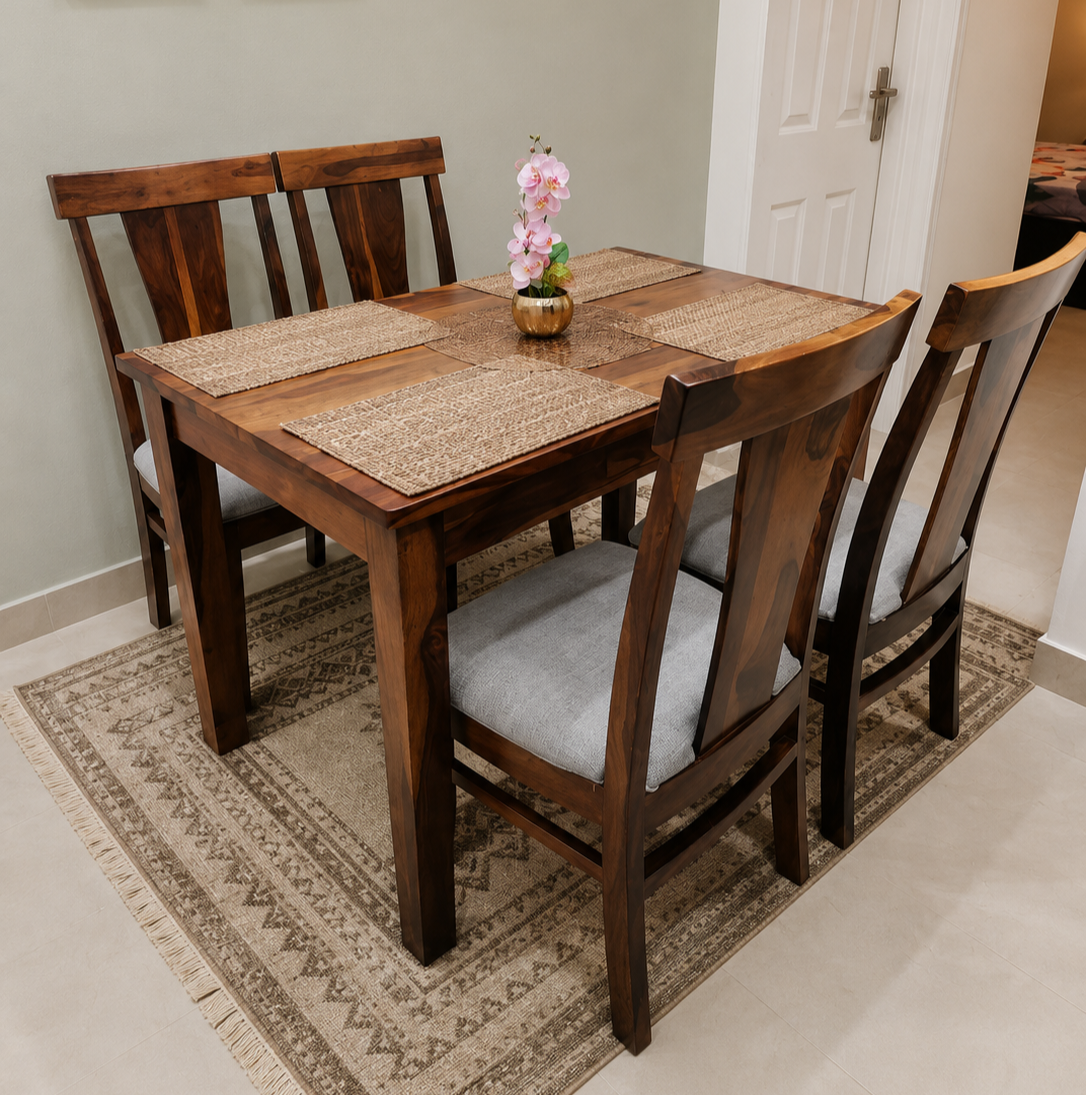 Tofie  Solid wood Dining Table with chair for dining room(honey finish) photo review