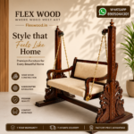 Flexwood traditional jhula solid wood(dark finish)