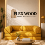 Flexwood Multi-Functional Folding Floor Sofa Bed with Removable Back and Armrest