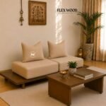 Modular Sofa Bed with Sliding Tea Dining Table - Image 2