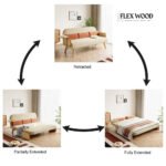 Modern Rattan Daybed Full Folding Sofa Cum Bed, 3-Seater - Image 14