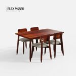Upholstered Dining Table Set - 4 Seater - Image 2