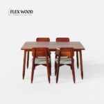 Upholstered Dining Table Set - 4 Seater - Image 3