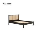 Modern Black Rattan Bed - Image 5