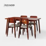 Upholstered Dining Table Set - 4 Seater - Image 5