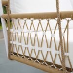 Ropipe Garden iron & Rope Weave 2-Seater Swing Sofa in White - Image 4
