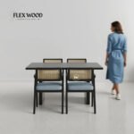 Luxury Dining Table Set with Bob chair - 4 Seater - Table