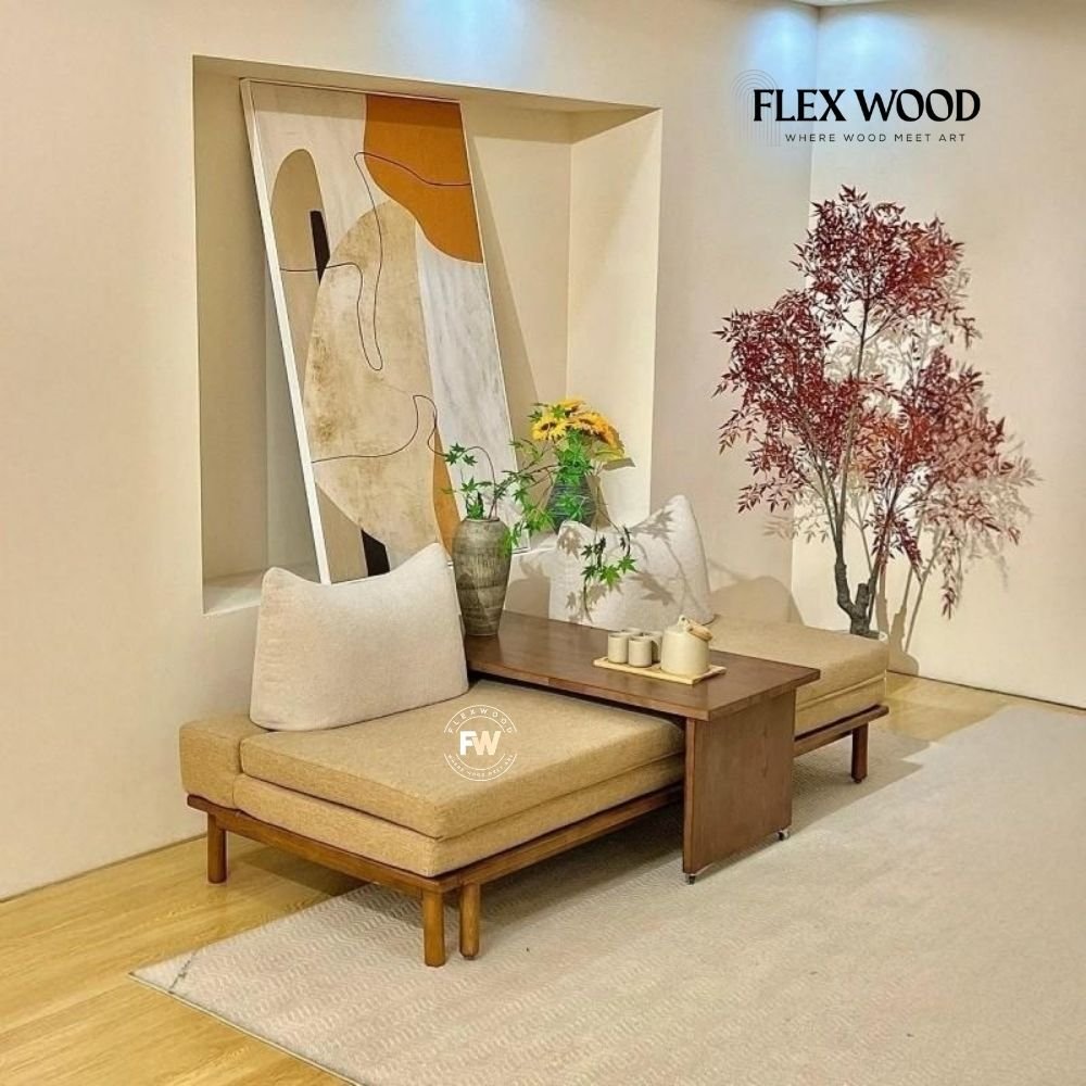2 Pull-Out Sofa Bed with Sliding Coffee Table - Image 1